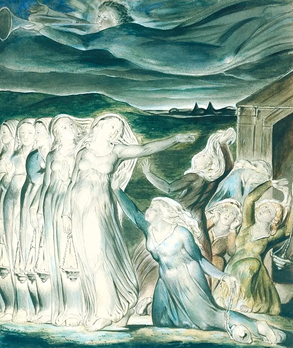 The Parable of the Wise and Foolish Virgins in Detail William Blake
